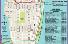 South Beach Restaurant And Sightseeing Map | Miami | Miami Beach - Map Of Miami Beach Florida Hotels