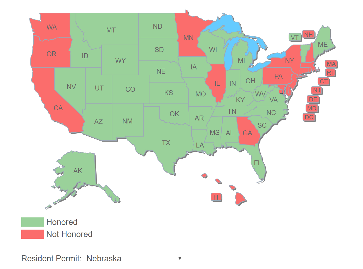 South Carolina Adds Ne And Mn To List Of Ccw Reciprocity States - Florida Concealed Carry Permit Reciprocity Map
