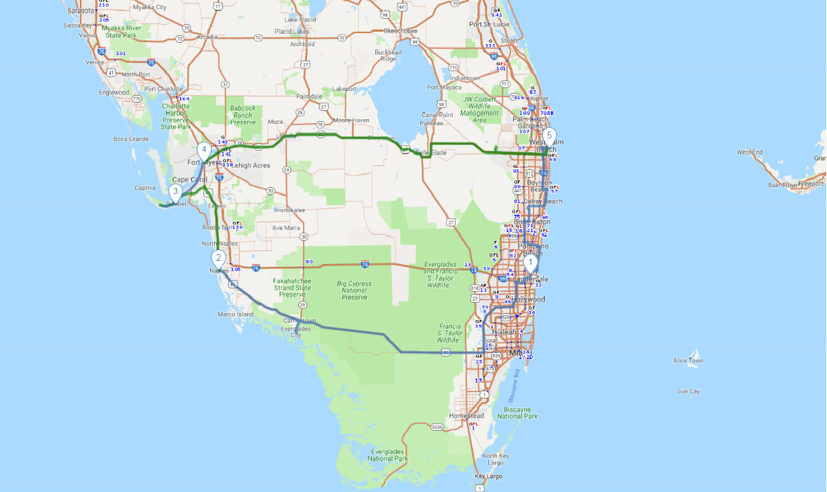 South Florida - Aaa Maps Florida