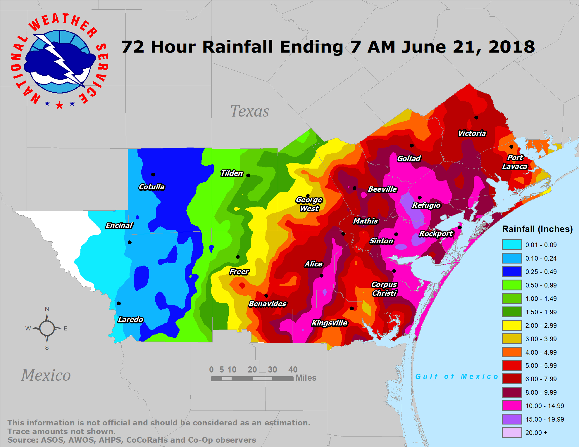 South Texas Heavy Rain And Flooding Event: June 18-21, 2018 - Map Of Flooded Areas In Texas