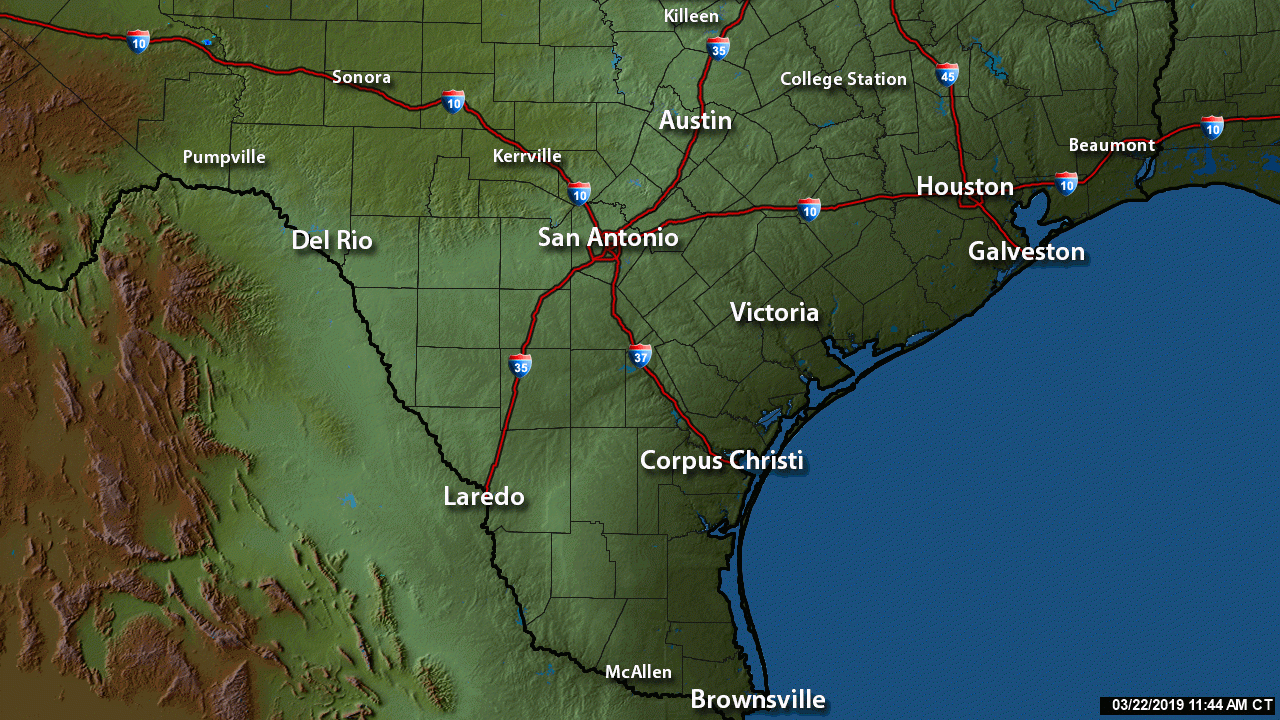 South Texas Radar On Khou - Texas Weather Map