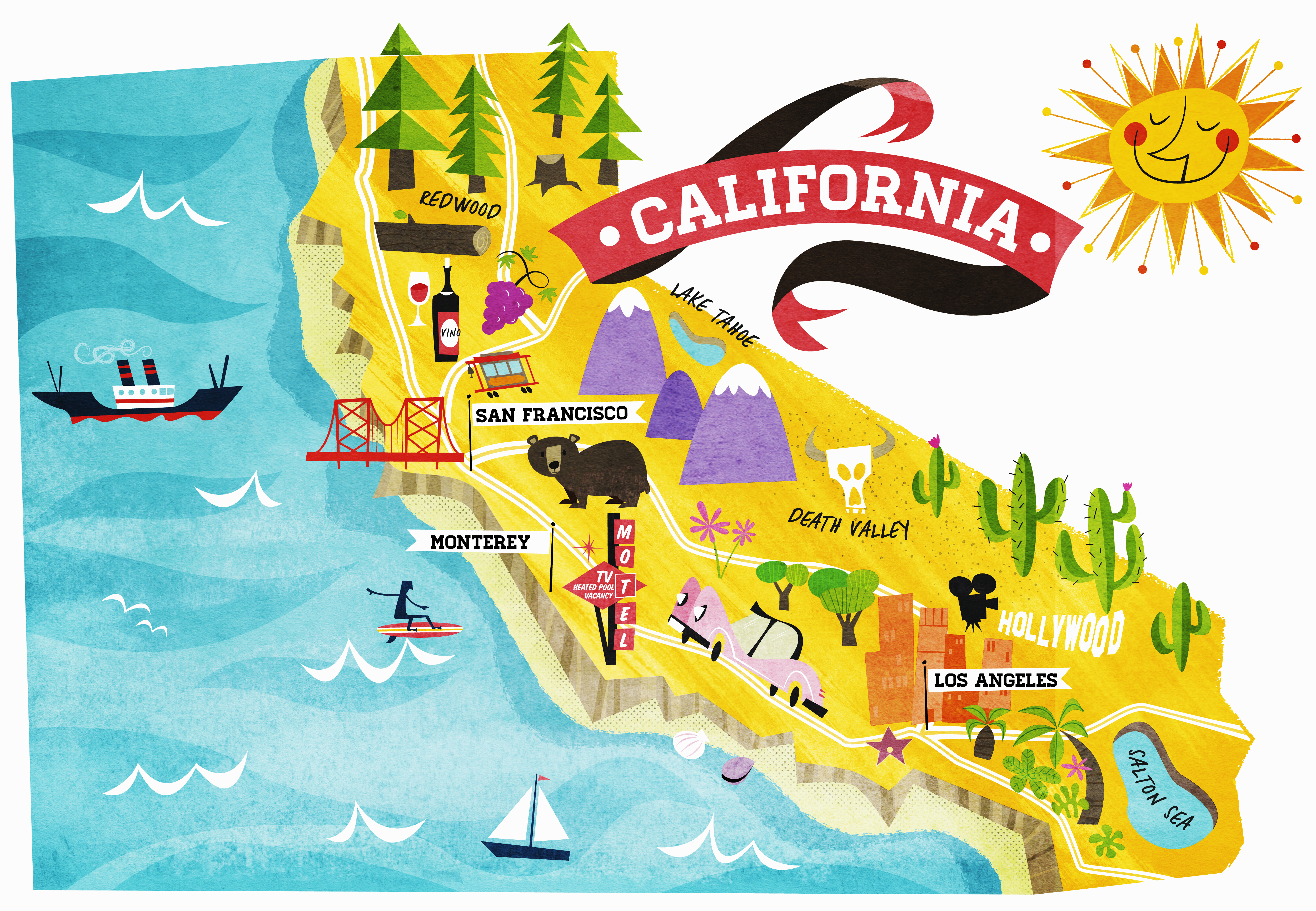 Southern California Attractions Map - Klipy - California Things To Do Map