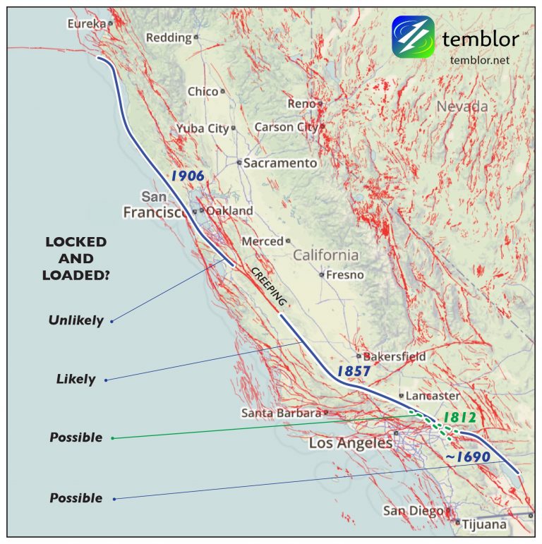 Southern California Fault Lines Map Reference Map Major Us Fault ...