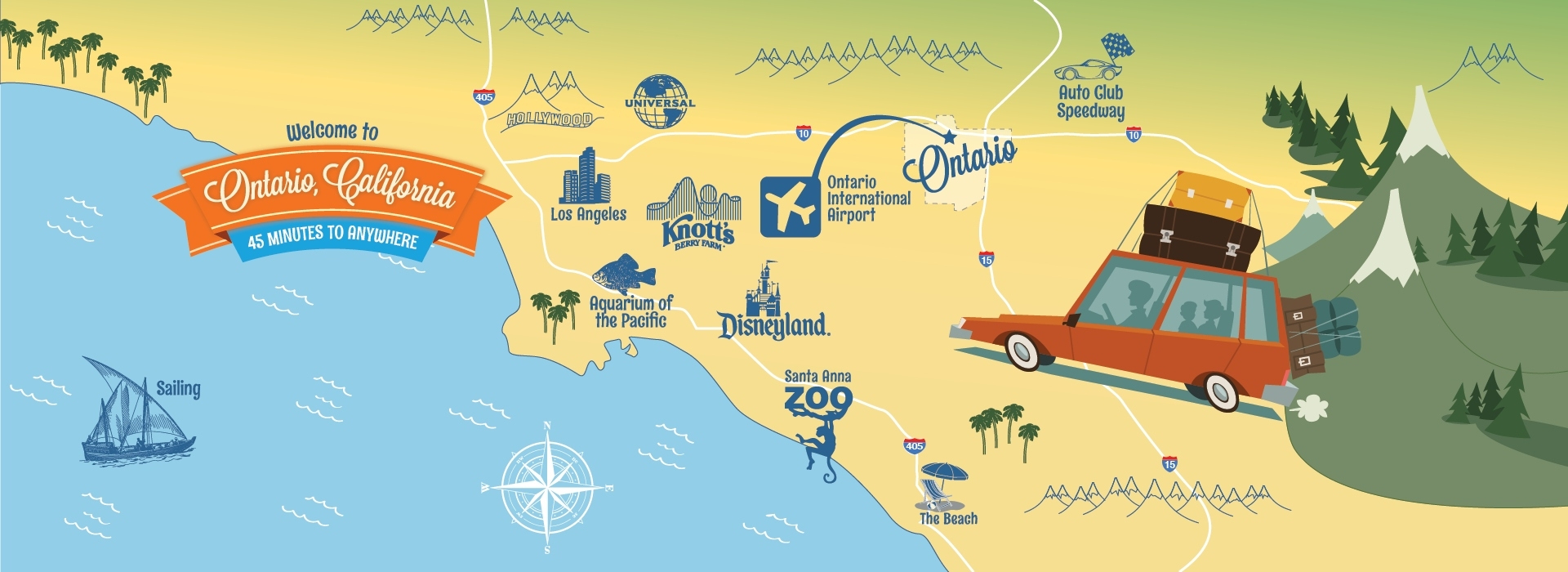Southern California Map Of Attractions – Map Of Usa District - Southern California Attractions Map