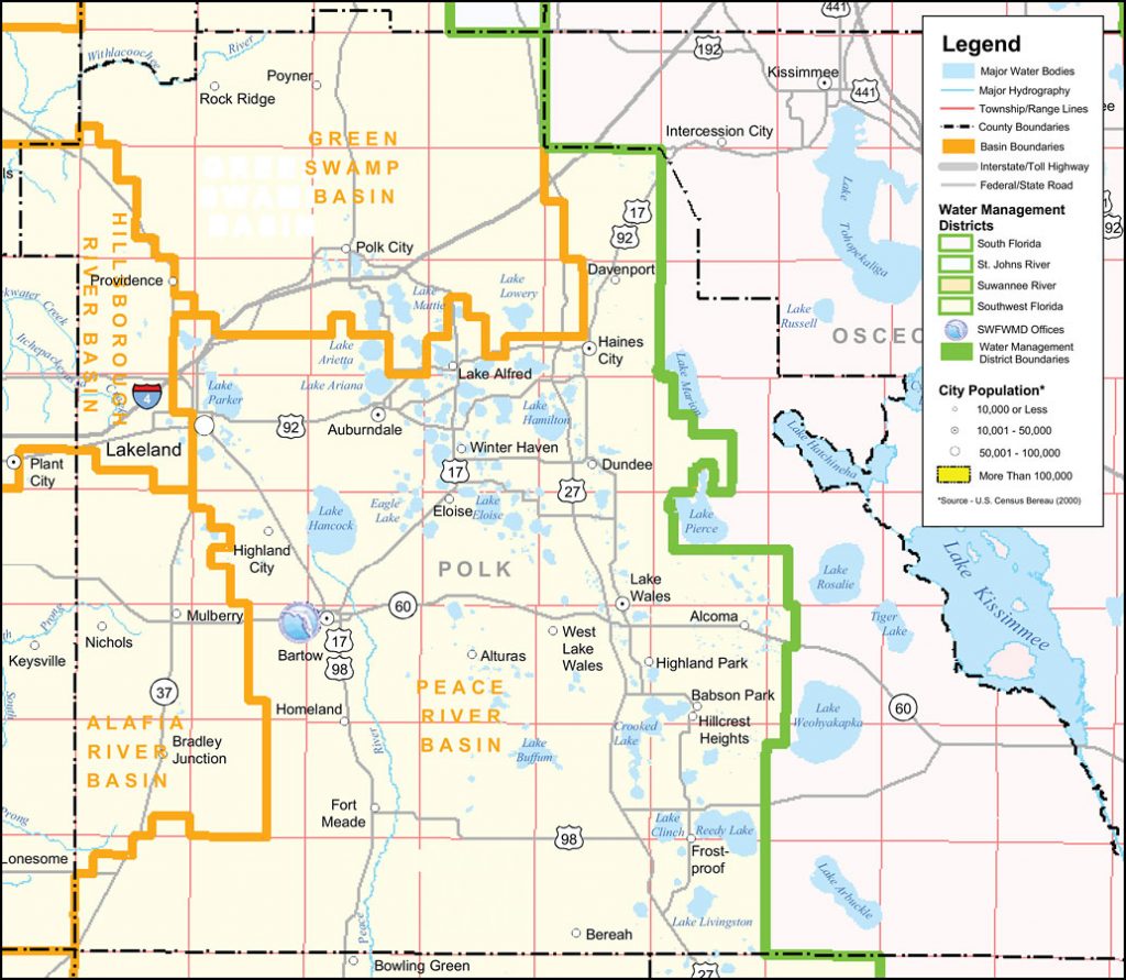 Southwest Florida Water Management - Southwest Florida Water Management District Polk County September Davenport Florida Map 1024x891