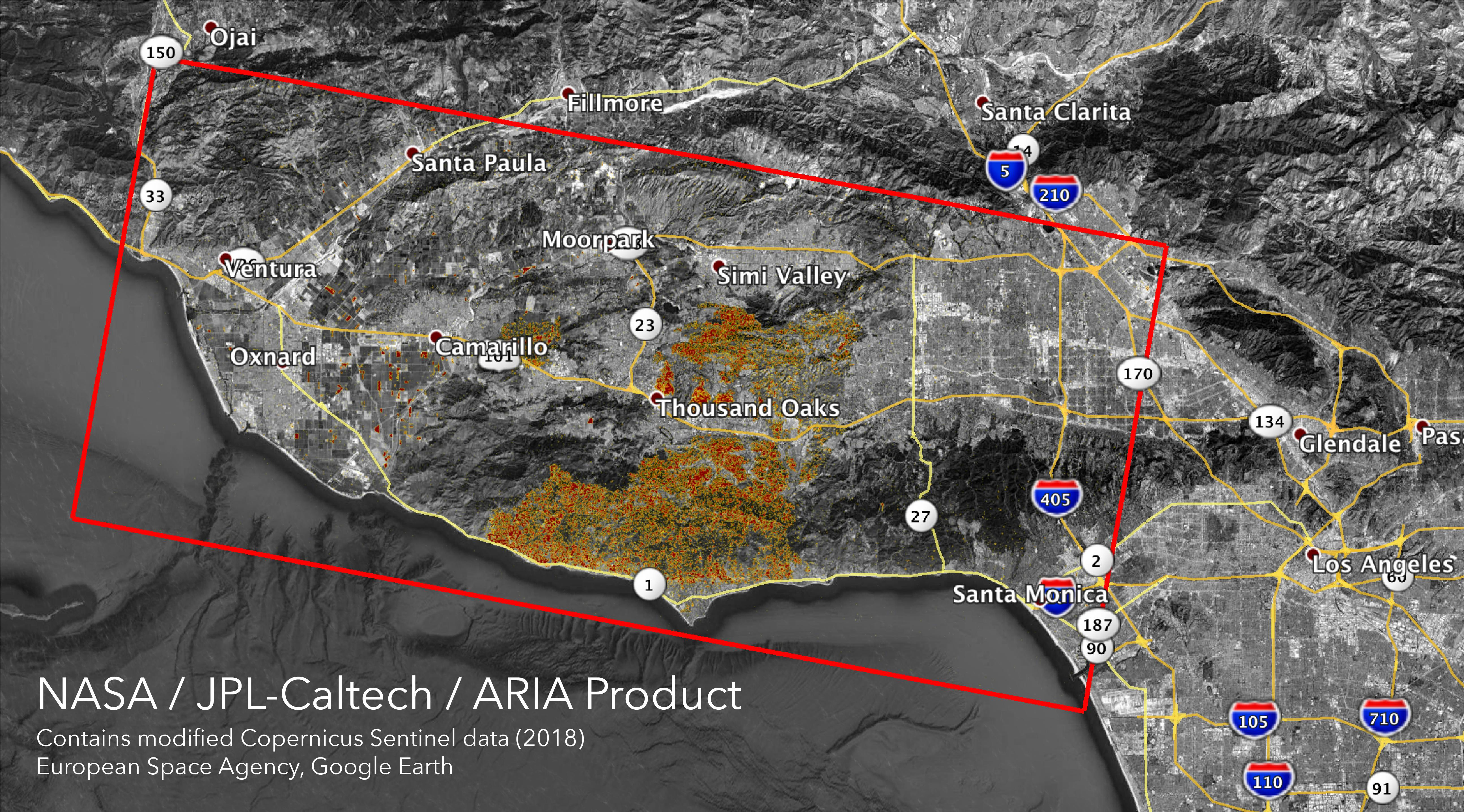 Space Images | Nasa&amp;#039;s Aria Maps California Fire Damage - California Fire Damage Map