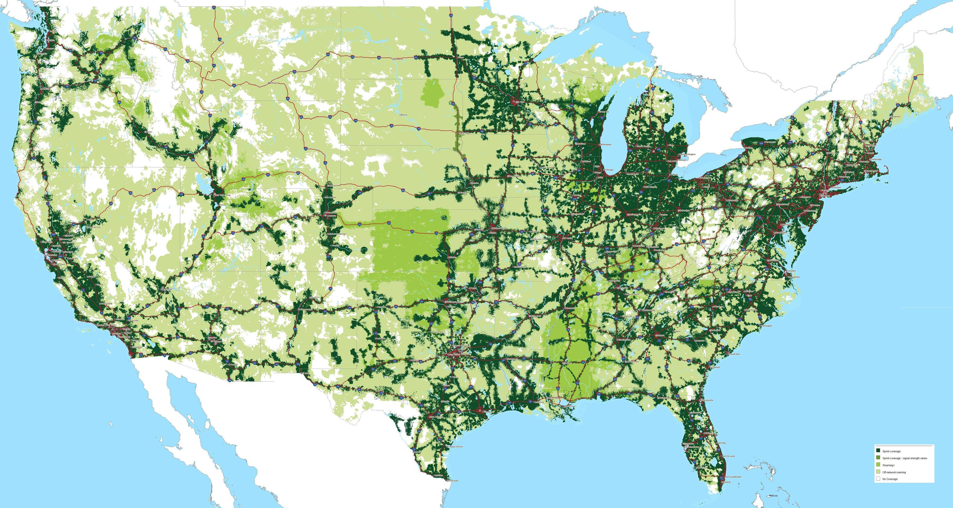 Sprint Coverage Maps (1-19-2016) : Sprint - Sprint Coverage Map California