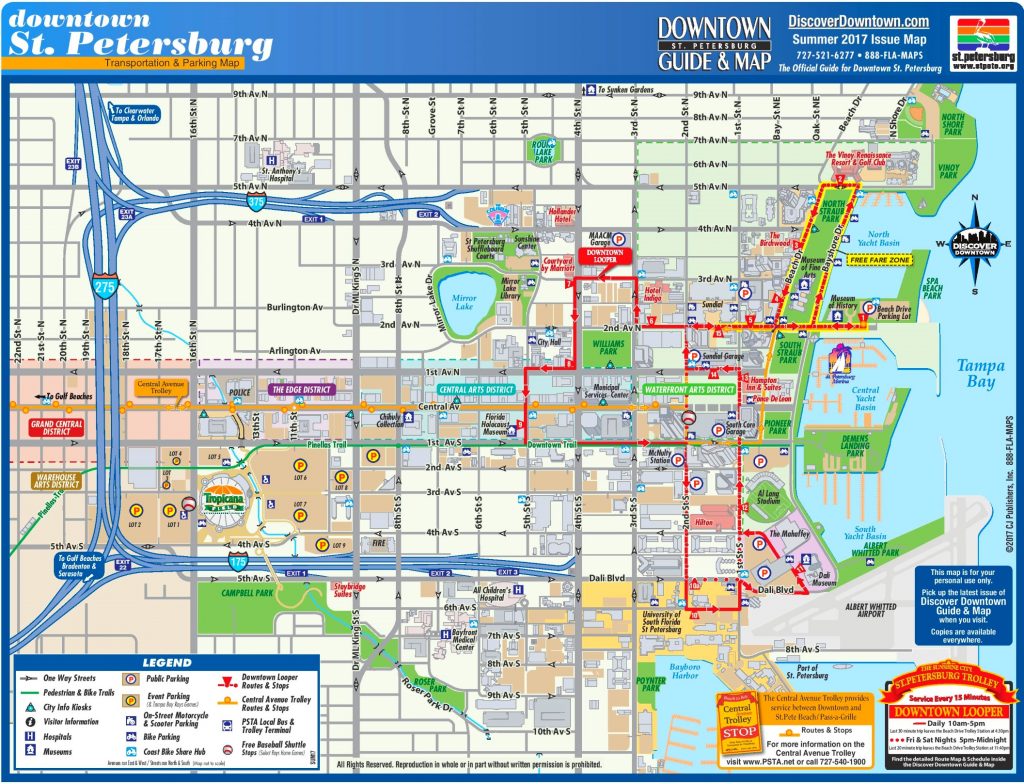 St. Petersburg Tourist Map - City Map Of St Petersburg Florida 