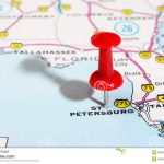 St. Petersburg Usa Florida Map Stock Photo   Image Of States, Close   Tampa St Petersburg Map Florida
