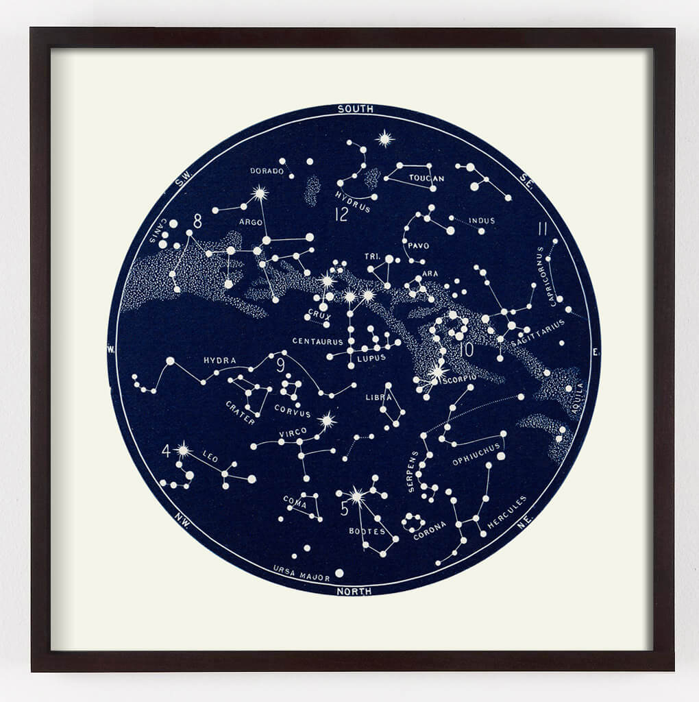 Star Map Constellation Print | Capricorn Press - Printable Star Map