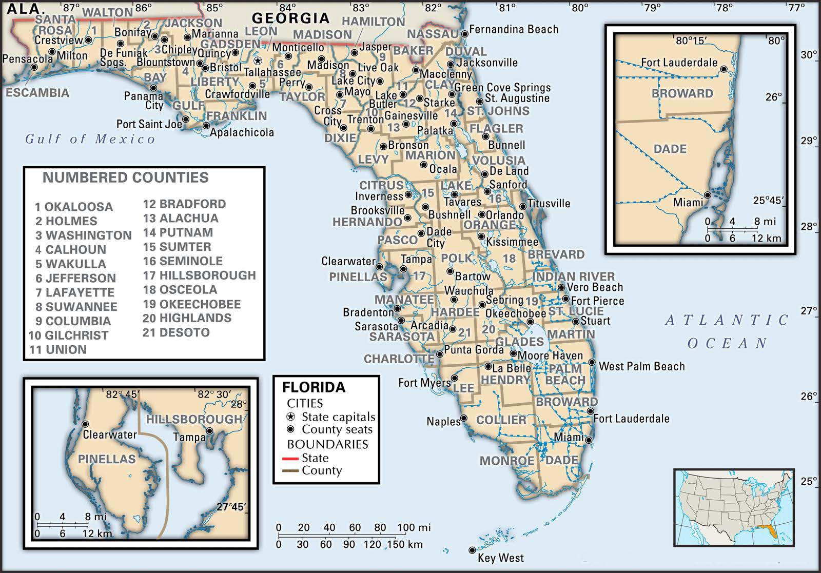 State And County Maps Of Florida - Florida Map 1900