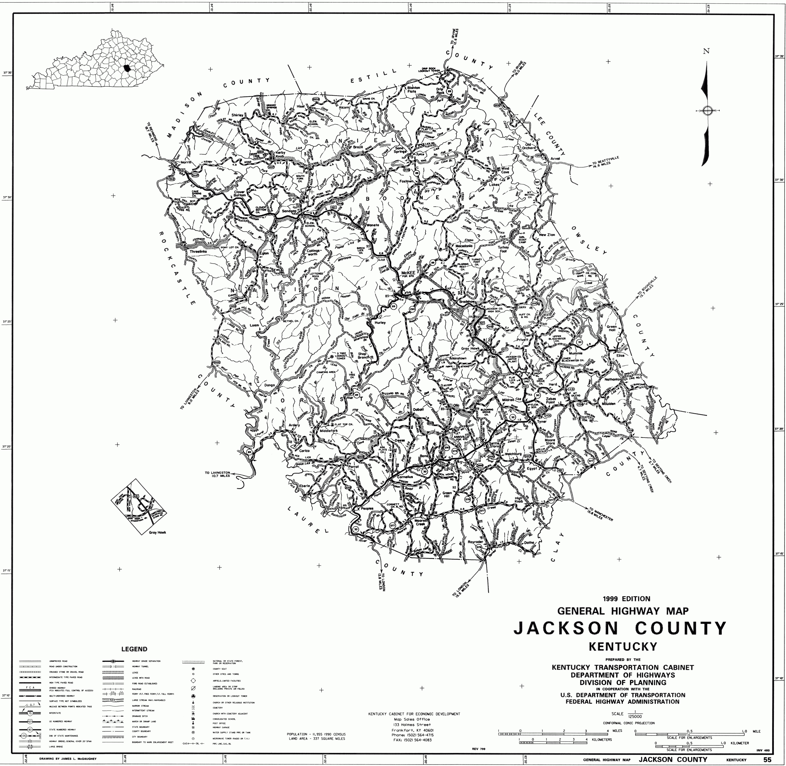State And County Maps Of Kentucky - Jackson County Florida Parcel Maps