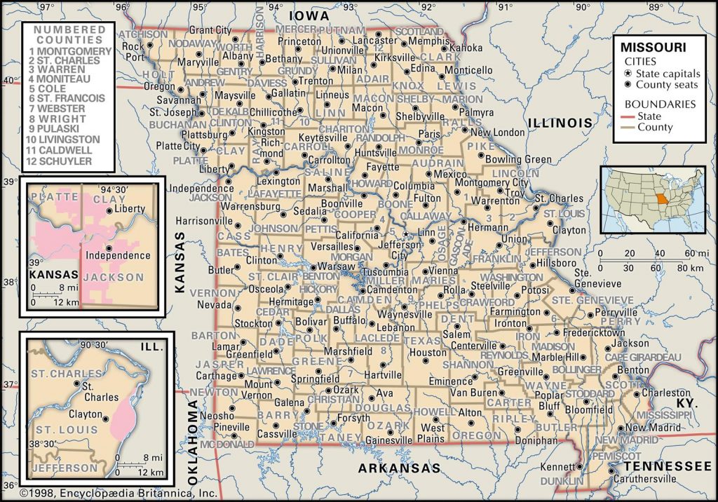 State And County Maps Of Missouri - Texas County Mo Property Map ...