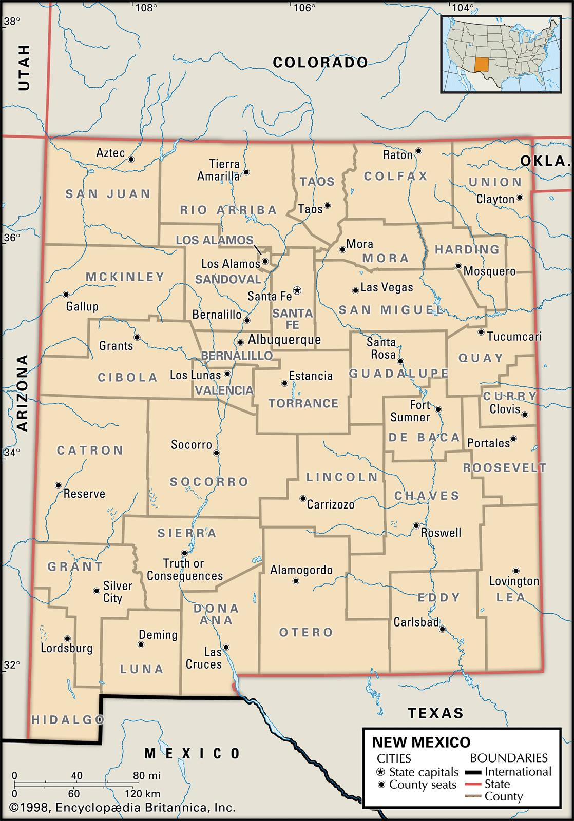 State And County Maps Of New Mexico - Printable Map Of Albuquerque