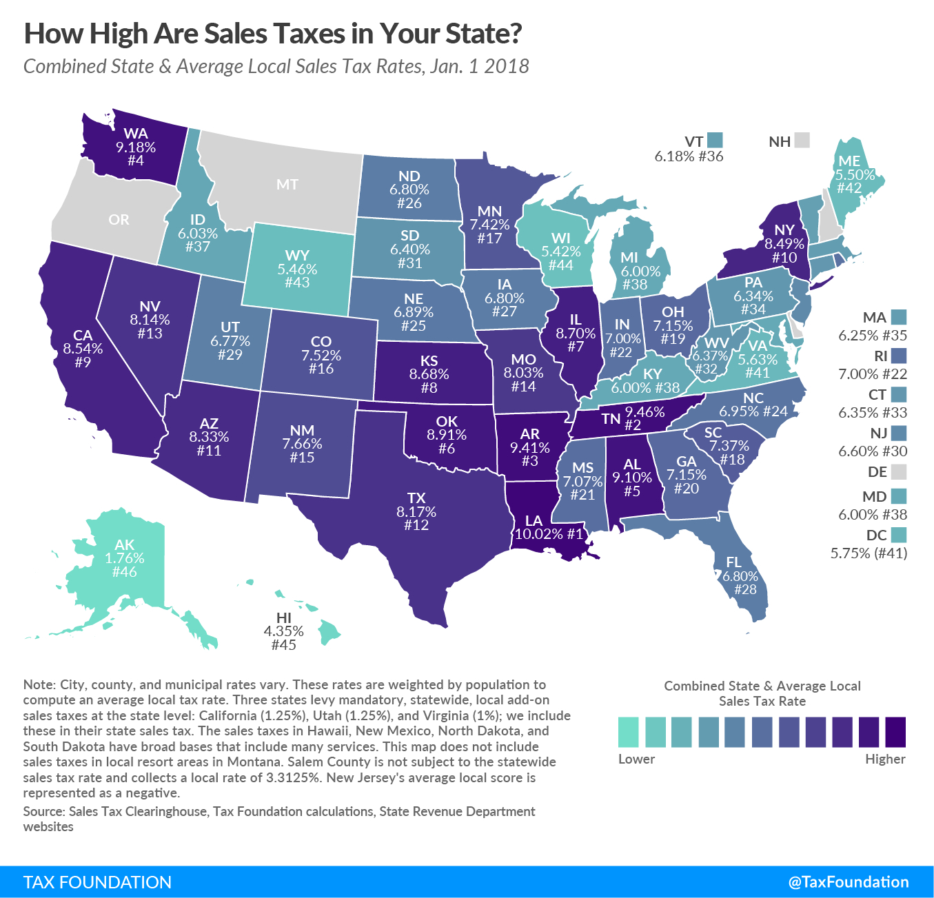 State And Local Sales Tax Rates, 2018 | Tax Foundation - Florida Property Tax Map