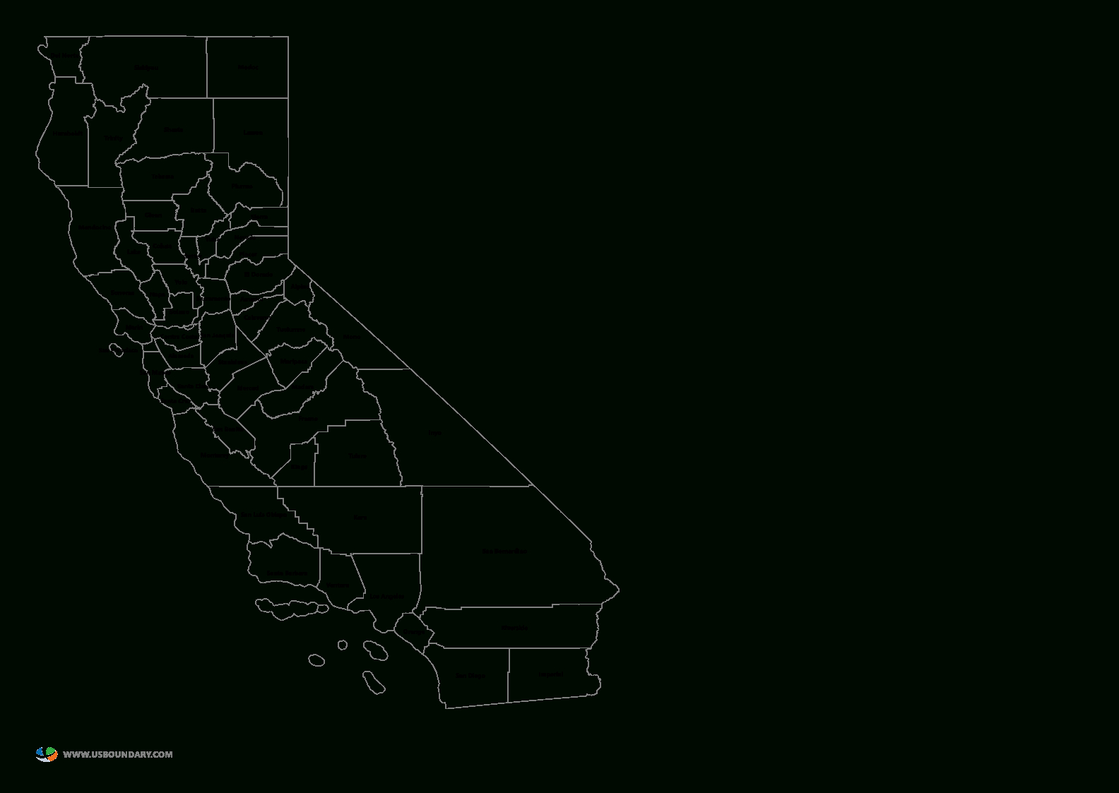 State Counties Maps Download - Free Editable Map Of California Counties