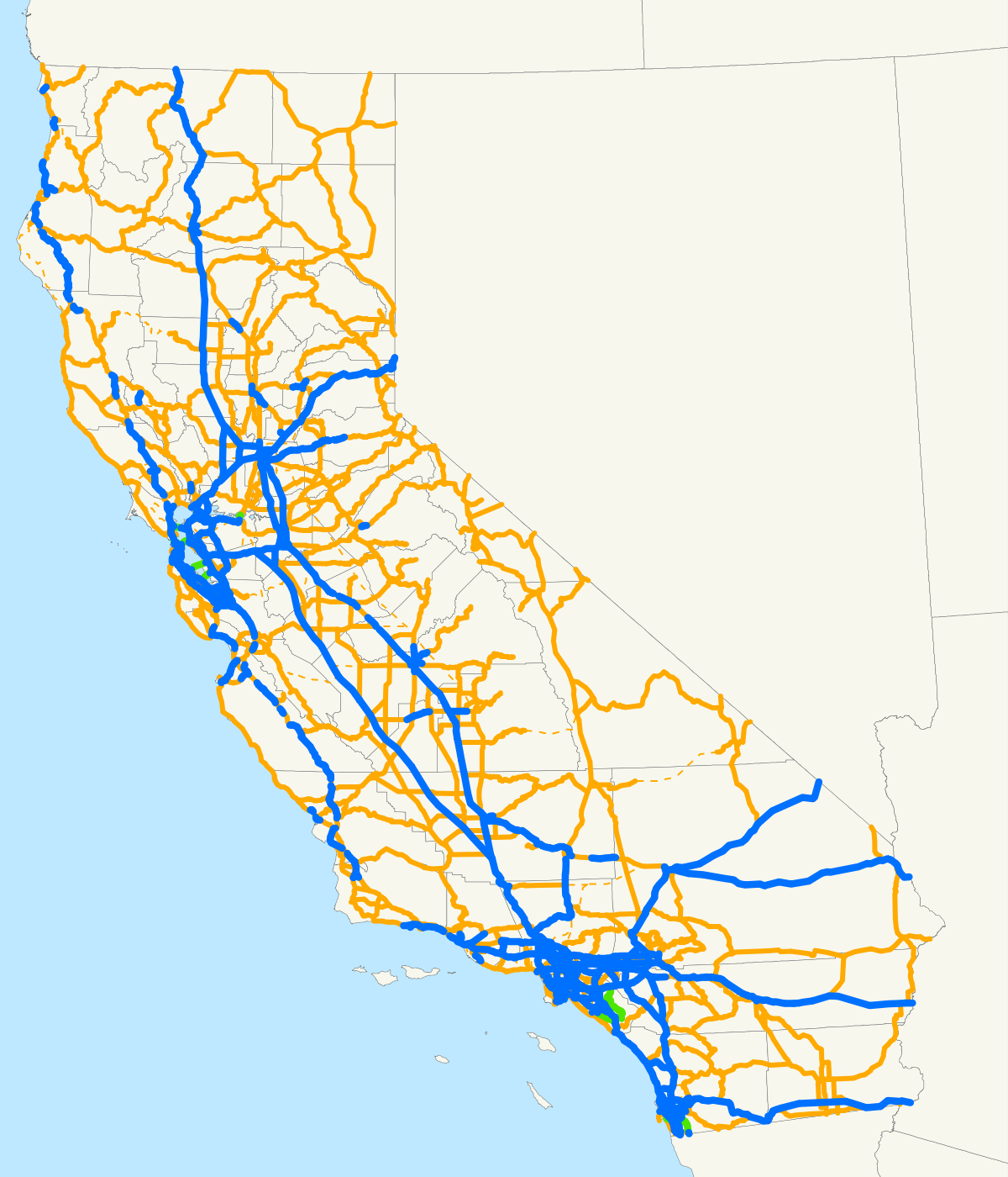 State Highways In California - Wikipedia - Map Of California Highways And Freeways