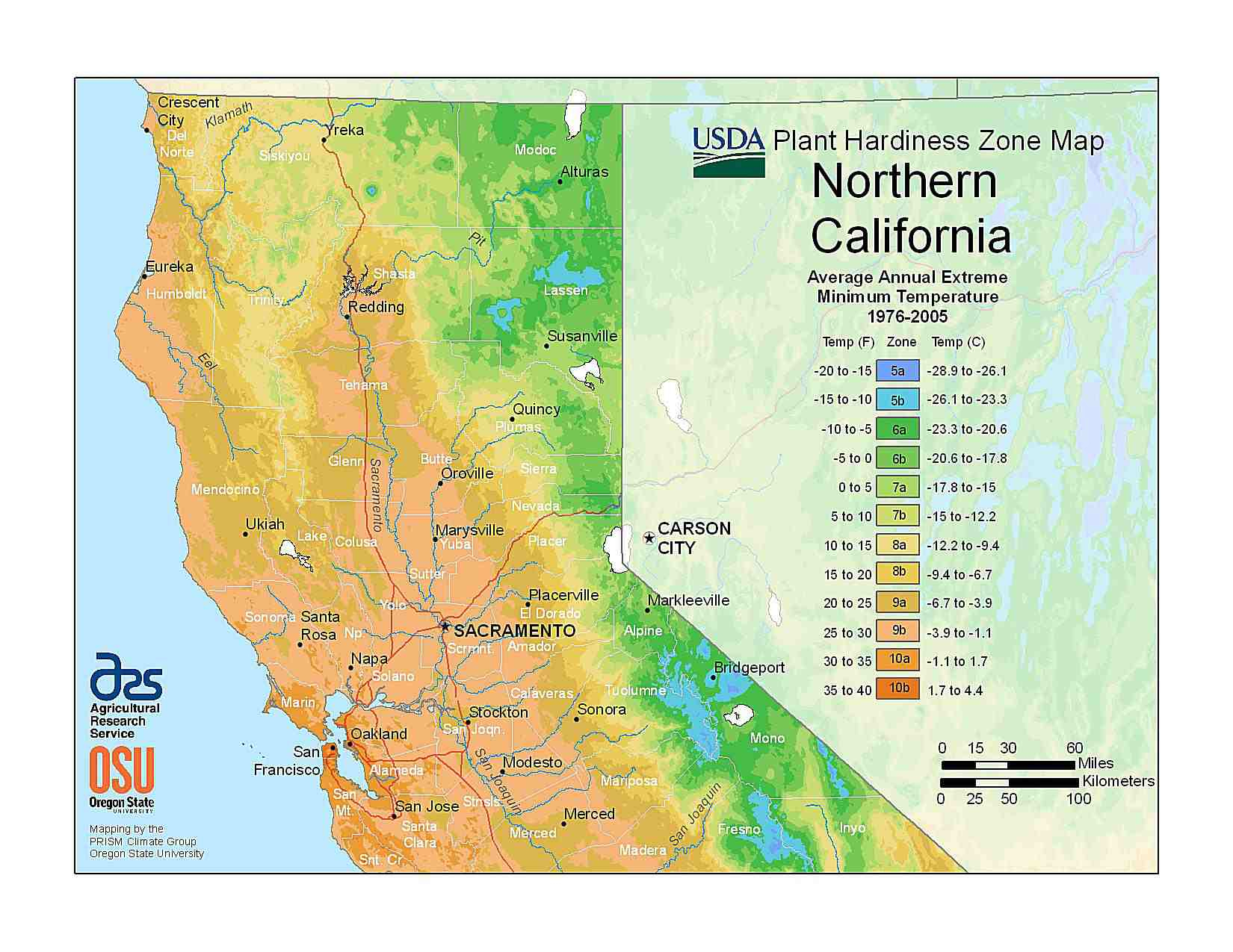 State Maps Of Usda Plant Hardiness Zones - Usda Zone Map California