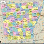 State Of Arkansas Map With Outlines Of Road Networks, Includes   Arkansas Road Map Printable