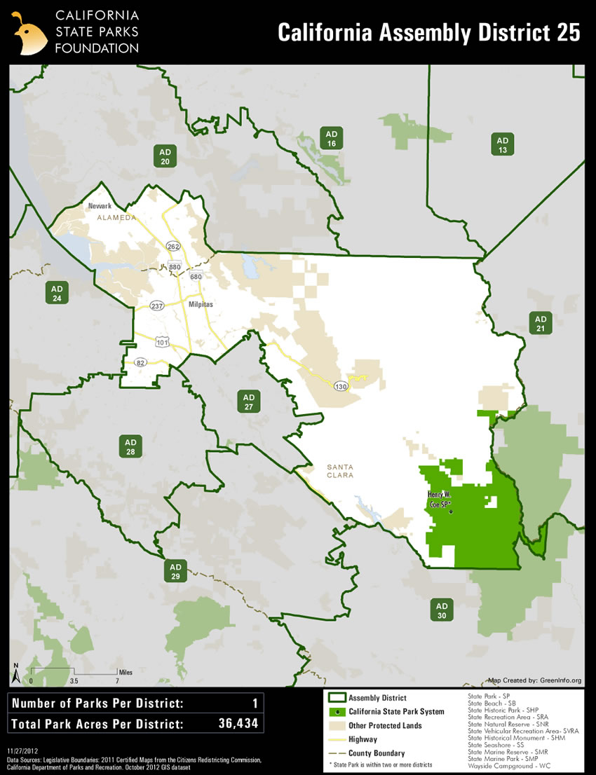 State Parks | Official Website - Assemblymember Kansen Chu - California 25Th District Map
