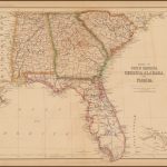 States Of South Carolina, Georgia, Alabama And Florida   Barry   Us Map Of Alabama And Florida