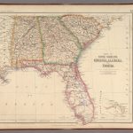 States Of South Carolina, Georgia, Alabama, And Florida. / Rogers   Map Of Georgia And Florida