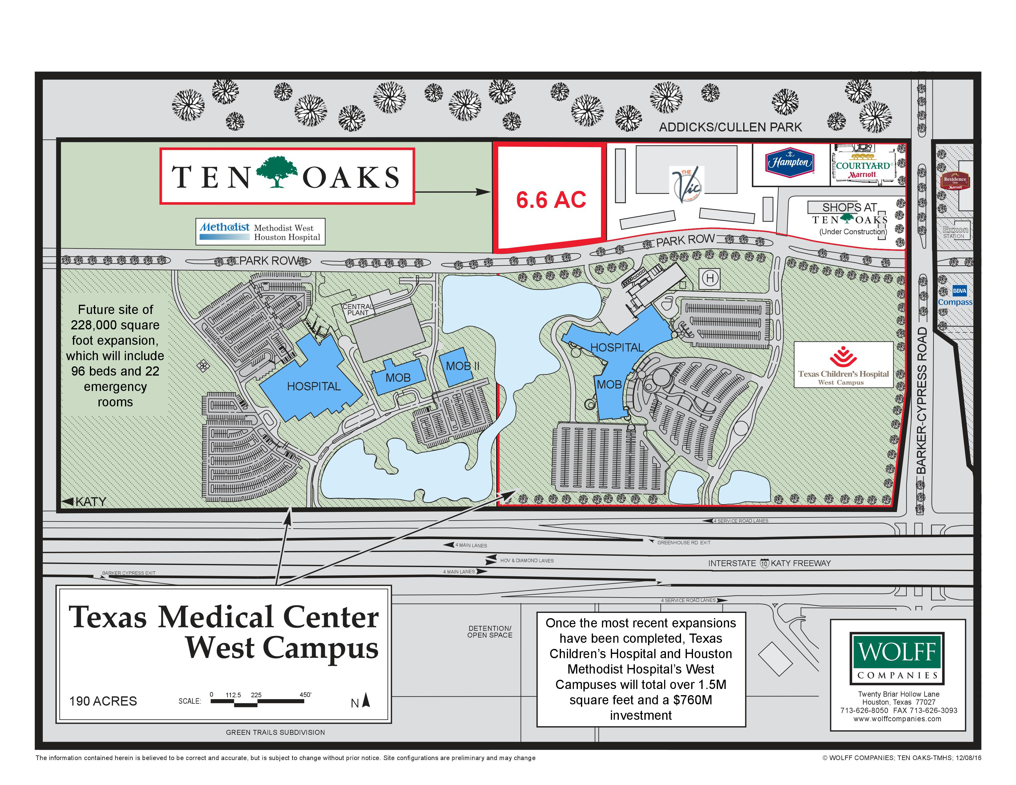 Strong Health Care Industry Pushes Projects Ahead In The Energy - Texas Children's Hospital Map