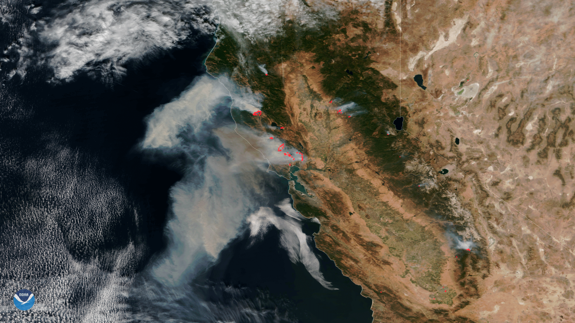 Stunning Satellite Images Of The California Wildfires - Via Satellite - - California Wildfire Satellite Map