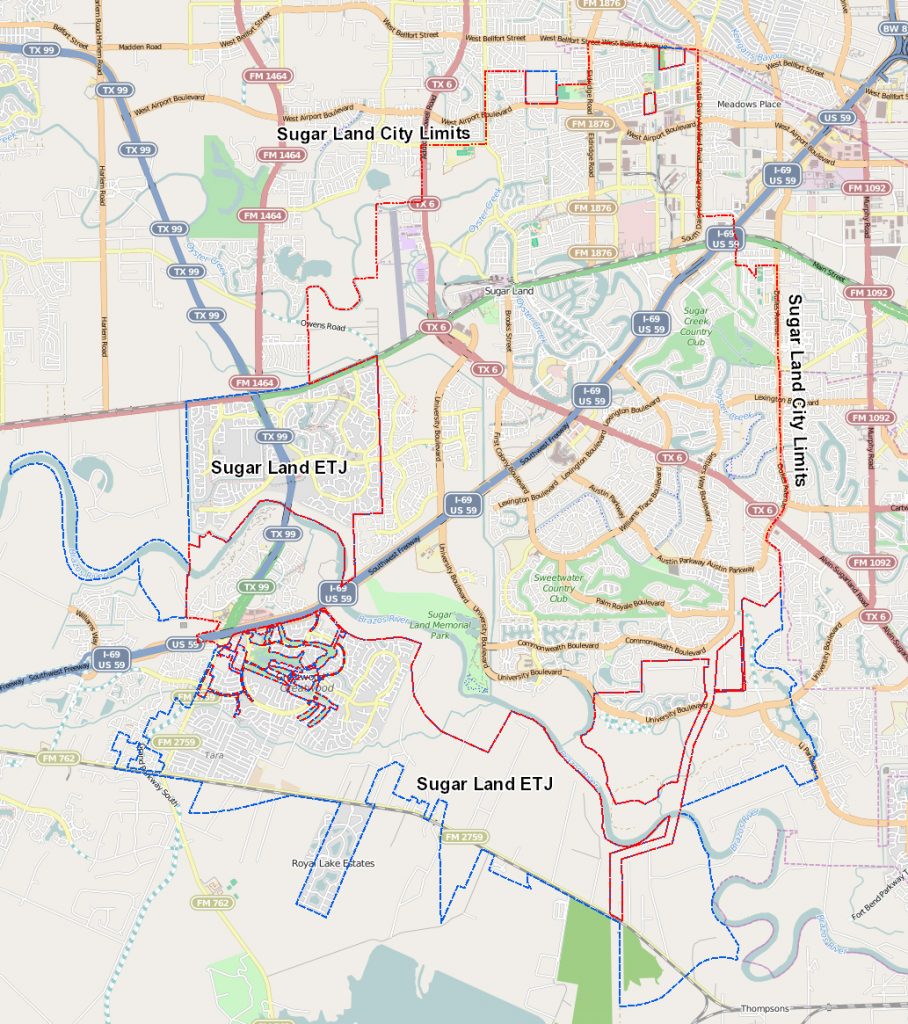 Sugar Land City Limits - Sugar Land Texas Map - Printable Maps