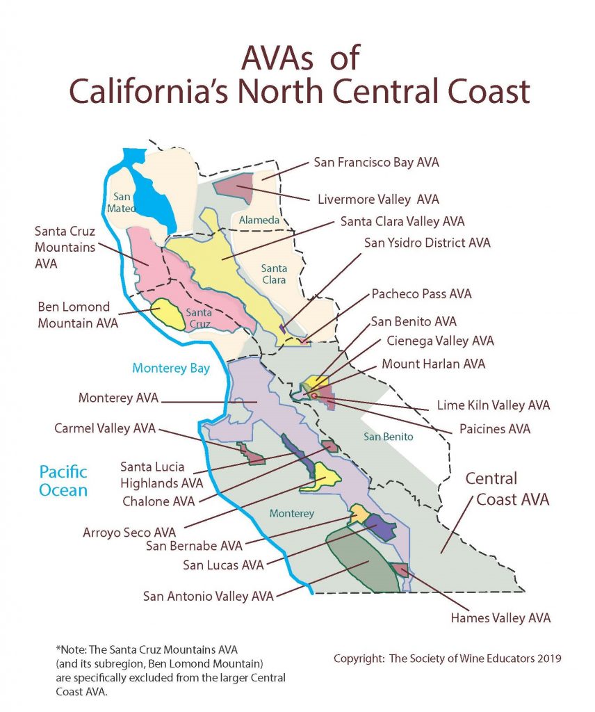 Swe Map 2019: California—Northern Central Coast – Wine, Wit, And Wisdom ...