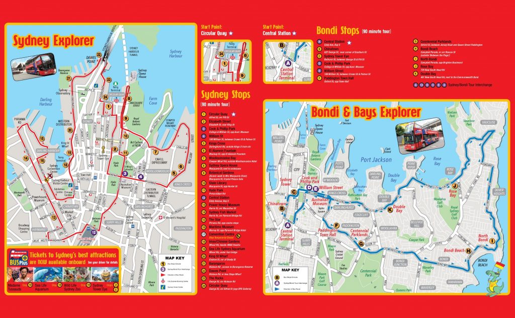 Sydney Tourist Map Printable Printable Maps
