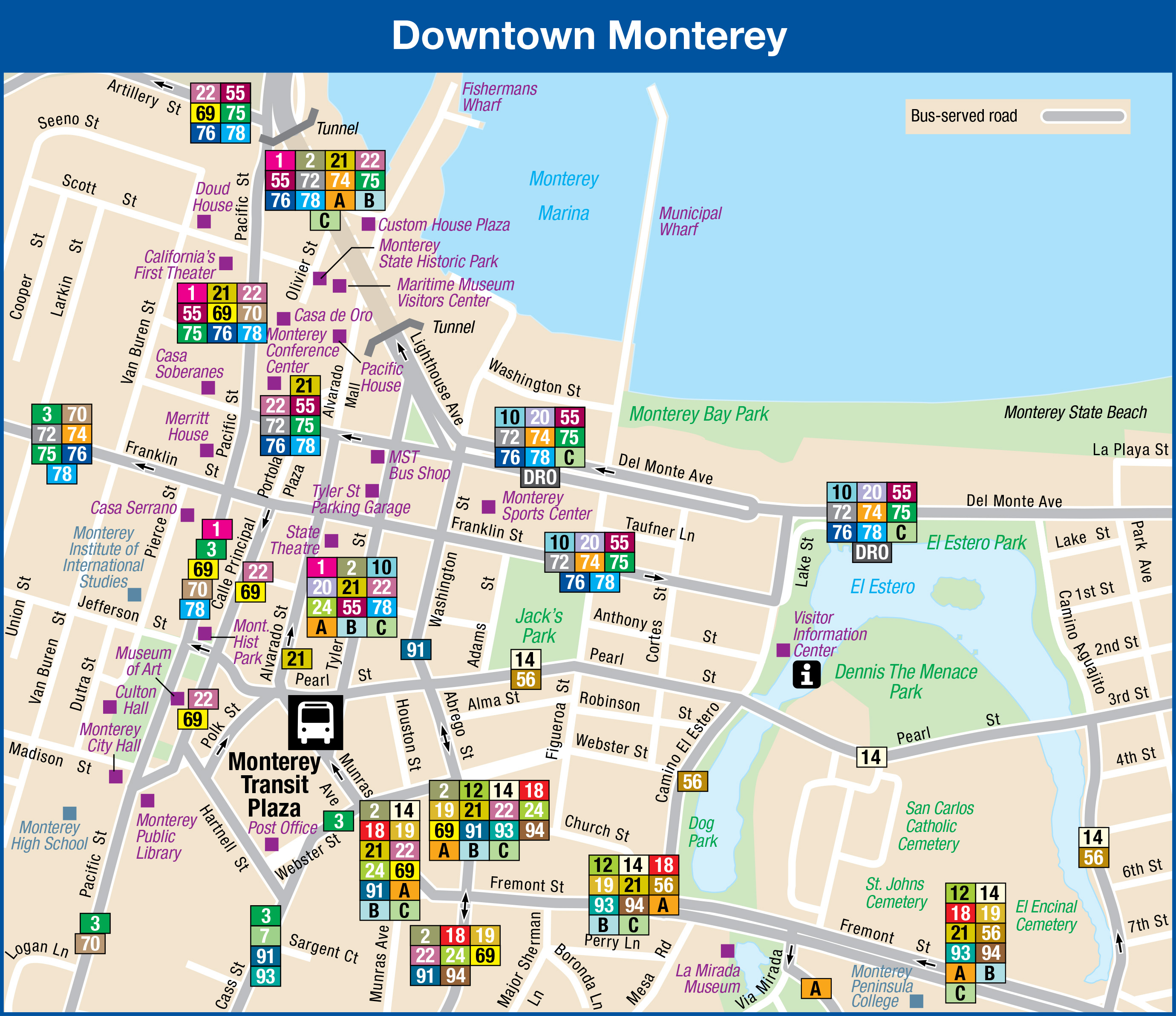 System Maps | Monterey-Salinas Transit - Monterey Beach California Map