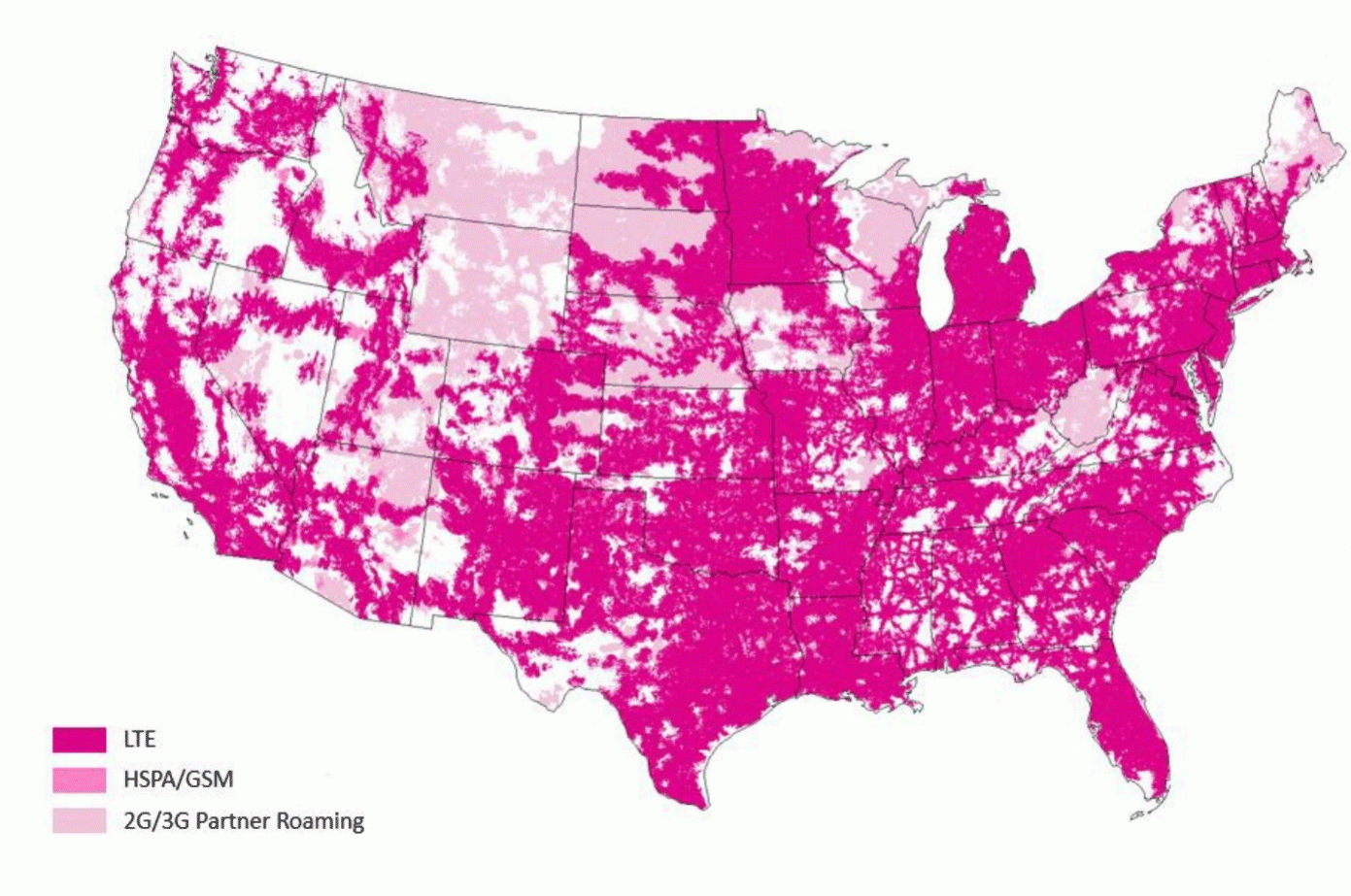 T-Mobile&amp;#039;s Coverage Is Getting Way Better In 2017 – Bgr - T Mobile Coverage Map Texas