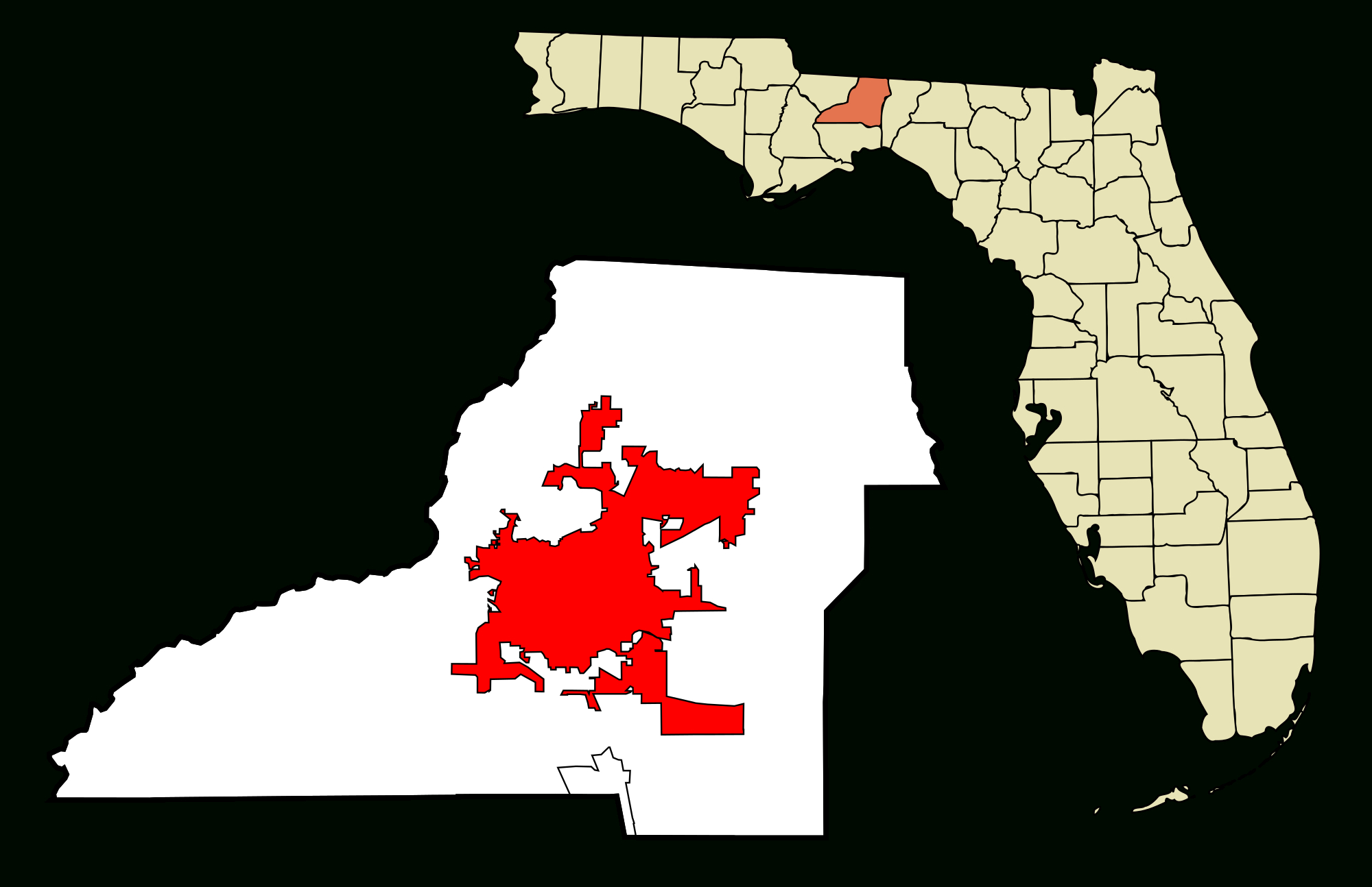 Tallahassee, Florida - Wikipedia - Tallahassee On The Map Of Florida