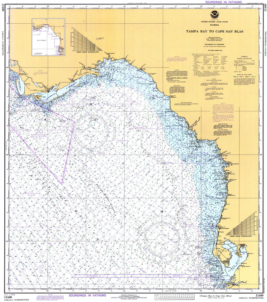 Tampa Bay To Cape San Blas, 1981 - Cape San Blas Florida Map