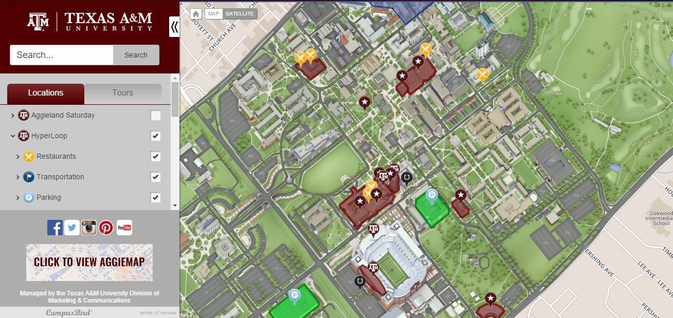 Texas A&amp;amp;m Helps Special Event Visitors Navigate Its Campus | Concept3D - Texas A&amp;amp;m Map