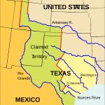 Texas Annexation   Wikipedia   Republic Of Texas Map 1845
