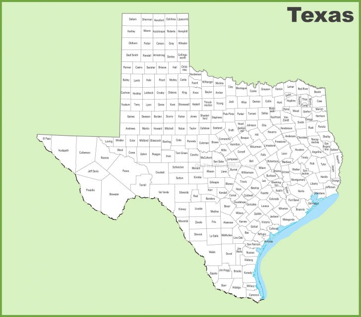 Texas County Map - Google Maps Texas Counties - Printable Maps