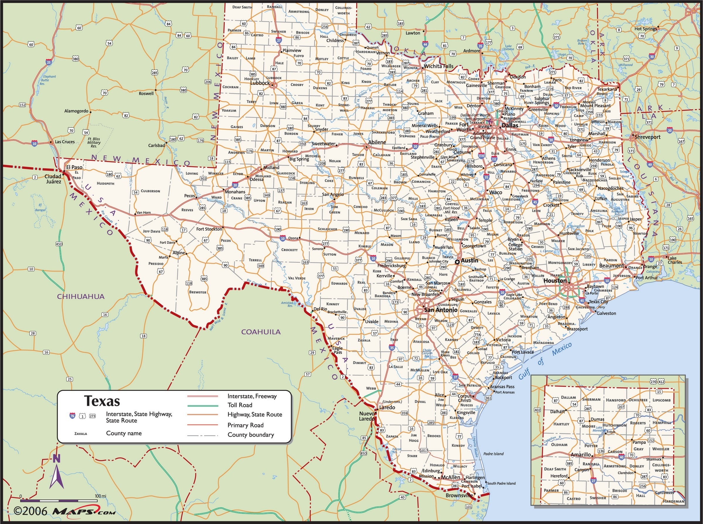 Texas County Wall Map - Maps - Texas Wall Map