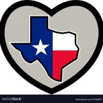 Texas Flag Map Inside Heart Icon Royalty Free Vector Image   Texas Flag Map