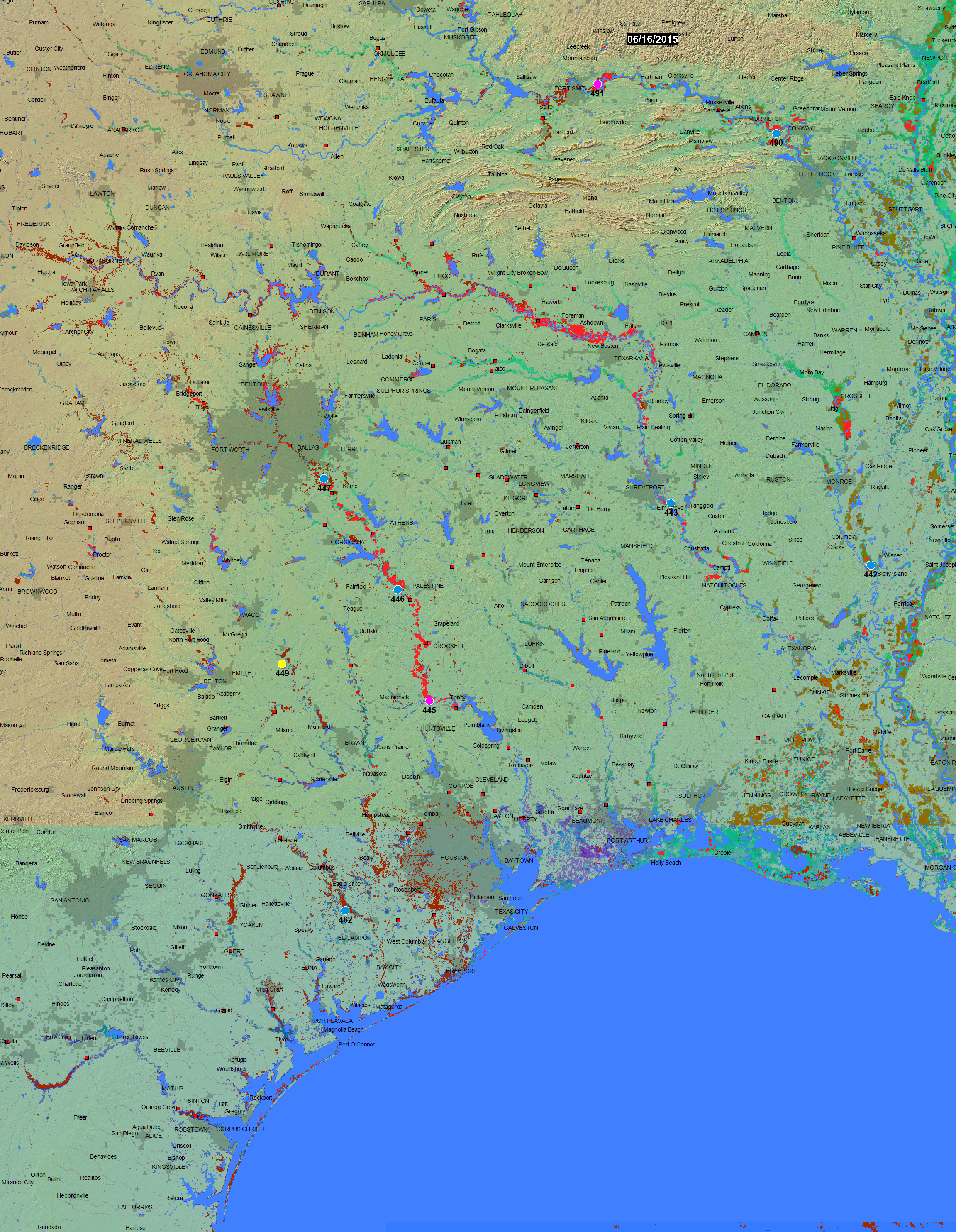Texas Flood Map 2015 - Map Of Flooded Areas In Texas