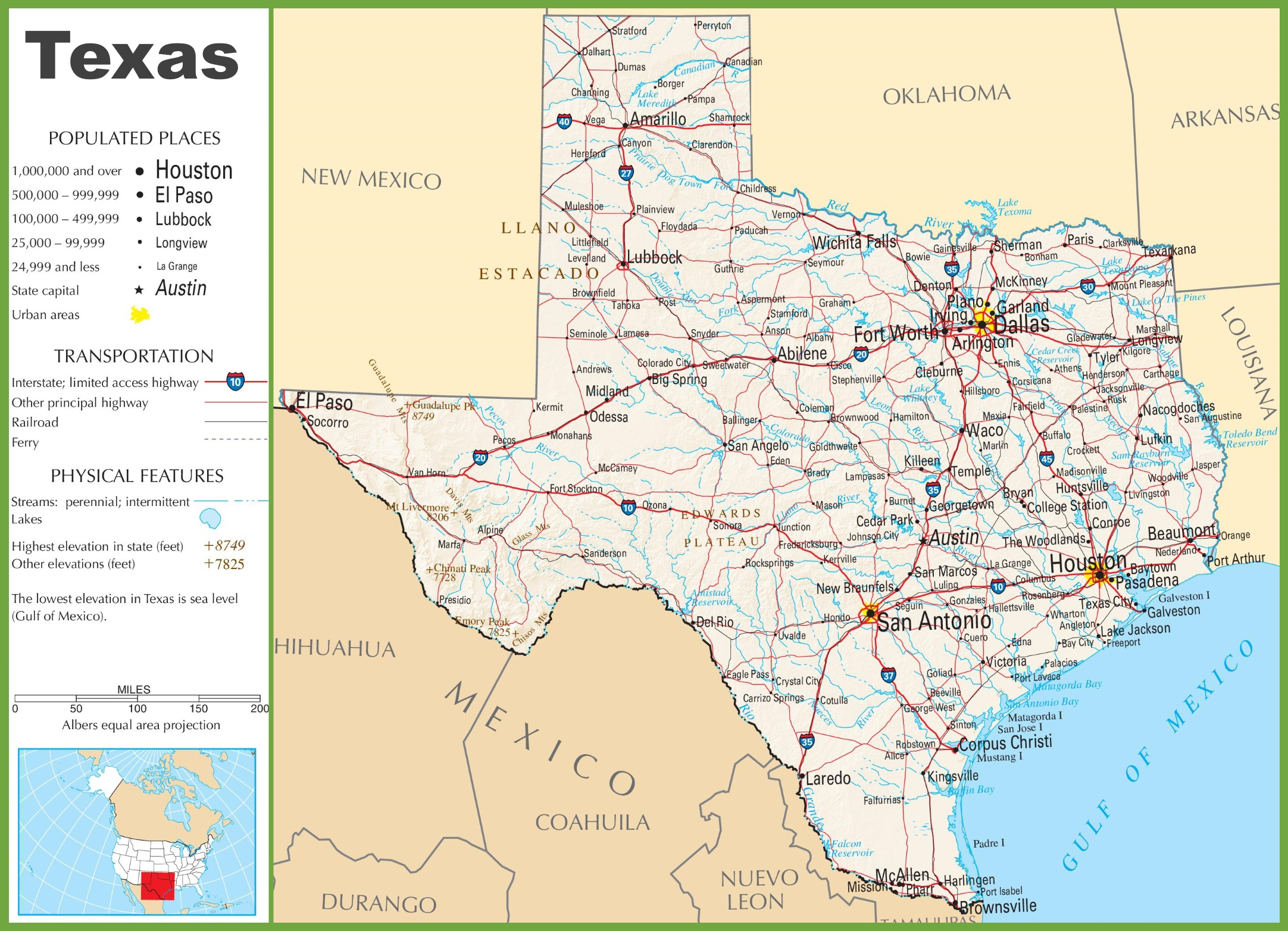 Texas Highway Map - Map Of Texas