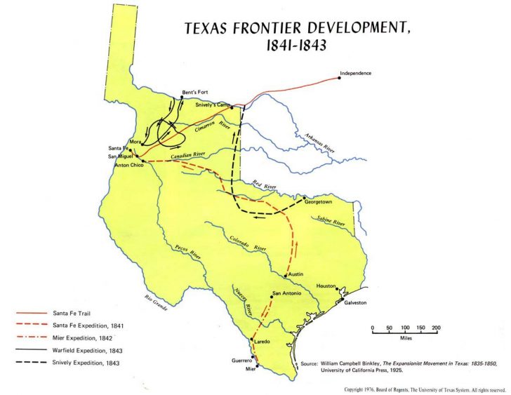 Early Texas Settlements Map