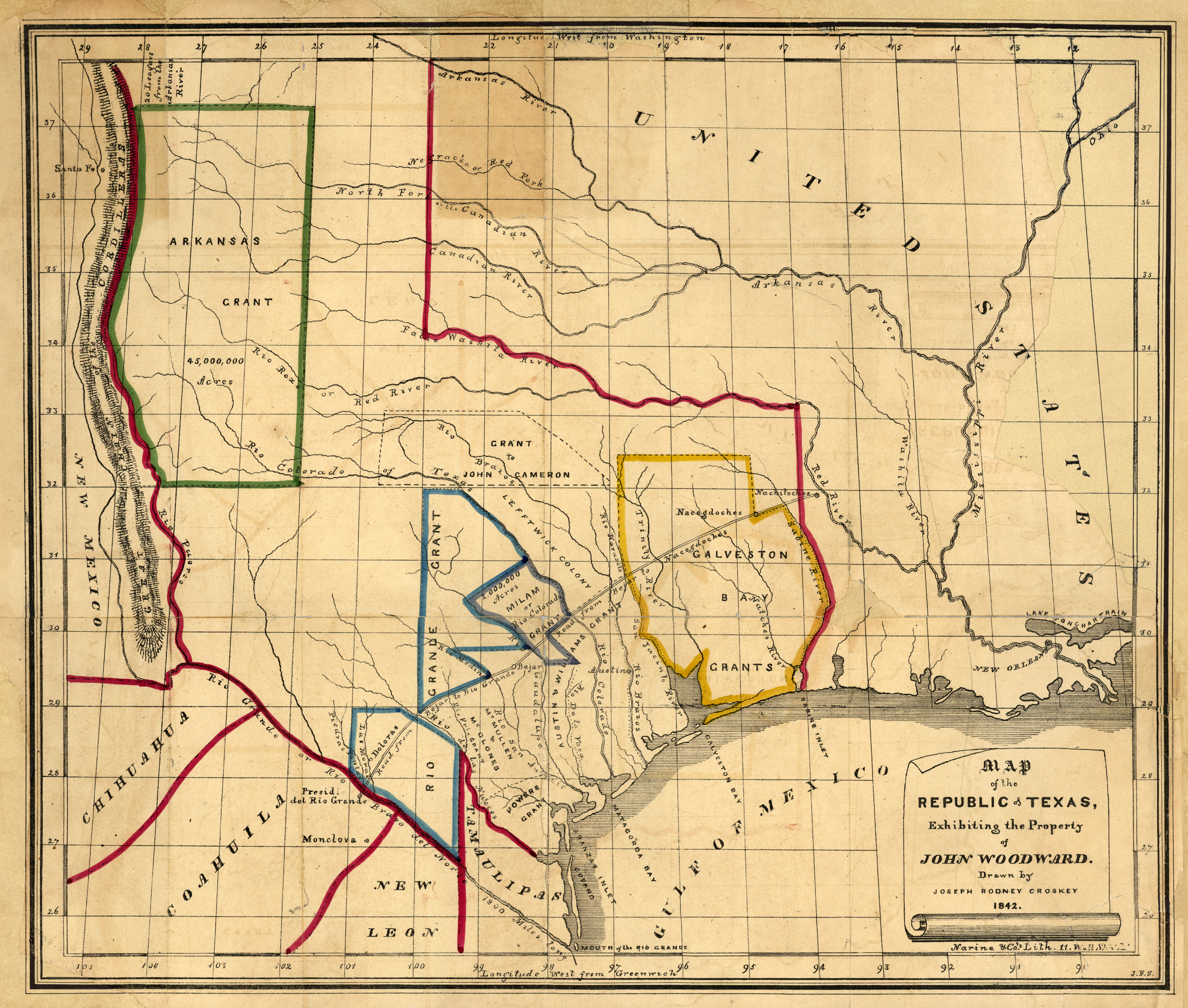 Texas Historical Maps - Perry-Castañeda Map Collection - Ut Library - Texas Map 1846