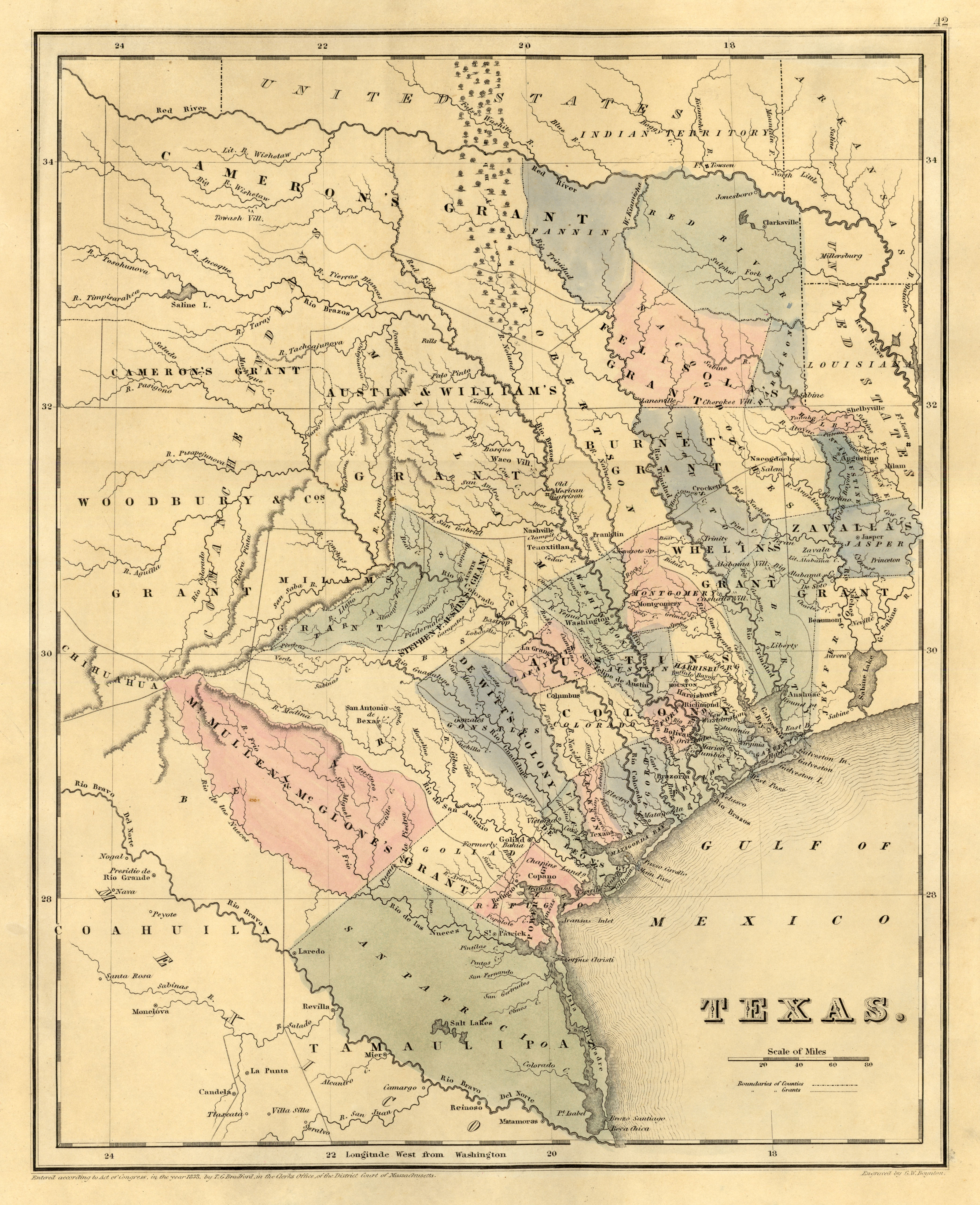 Texas Historical Maps - Perry-Castañeda Map Collection - Ut Library - Texas Map 1850
