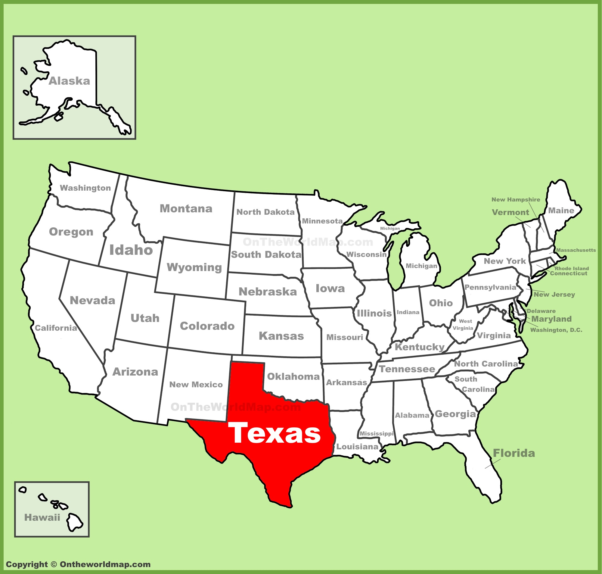 Texas Location On The U.s. Map - Full Map Of Texas