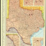 Texas Map Of Texas Wall Art Decor Pink Original Vintage 1950S | Etsy   Texas Map Wall Decor