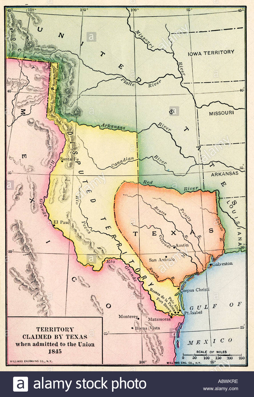 Texas Map Photos &amp;amp; Texas Map Images - Alamy - Republic Of Texas Map Overlay