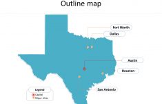 Texas Map Powerpoint Templates - Free Powerpoint Templates - Where Is Fort Worth Texas On A Map