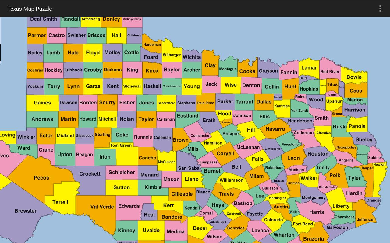 Texas Map Puzzle For Android - Apk Download - Texas Map Puzzle